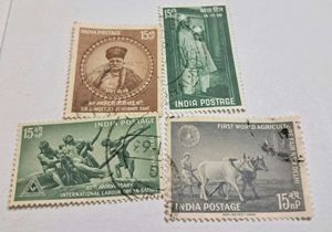 1950s Vintage 4 stamps