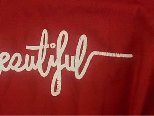 Red &#39;Beautiful&#39; Graphic Tee