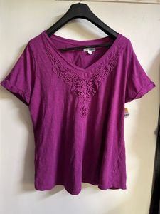 Purple Embellished Top