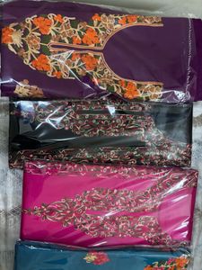 Embroidered Dress Material Set