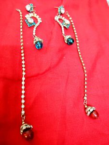 Unique Earrings With Chain ✨