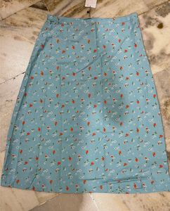 Powder blue A line skirt