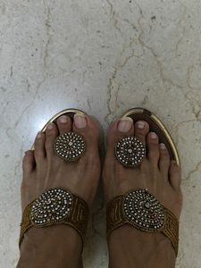 Gold Wedge Heels From Catwalk