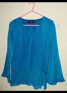 Beautiful Blue Long Sleeves Top 🩵