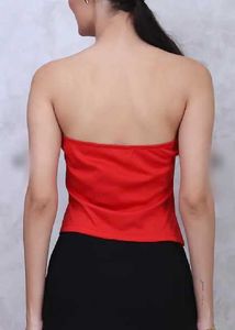 Chic Red Tube Top Rose House