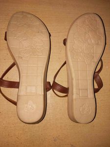 Brown Strappy Sandals Miner Damage