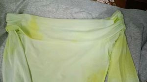 Yellow Tie-Dye Mini Skirt