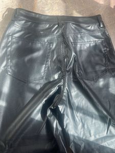 H&amp;M Black Faux Leather Pants