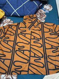 Patterned Brown Shirt