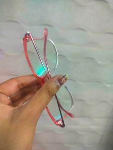 Lenskart Pink Transparent Full Rim CatEye Blu Lens