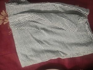 Checked Black &amp; White Shirt