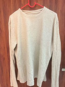 Beige Long Sleeve T-Shirt