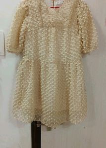 Trendy Zara Popcorn Pattern Dress