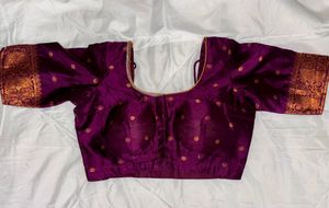 Purple Readymade Saree Blouse
