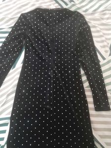 Black Velvet Shiny Stones Mini Dress