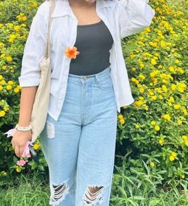 Ripped Light Wash Jeans