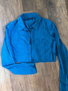 Teal Crop Top