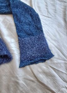 Velvet Cotton Crop Sweater