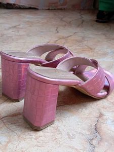 pink women party wear heels