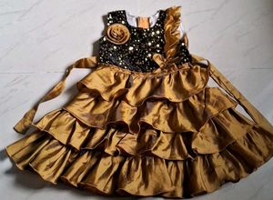 Embroidered Party Wear Frock for 2 to 3 Year Old