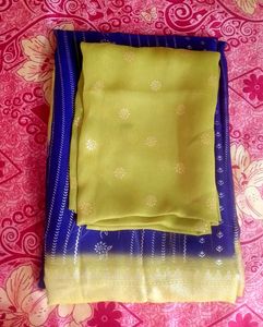 beautiful combination colour Saree
