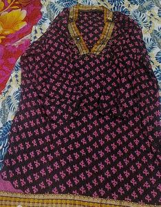 Vintage Print Tunic Top