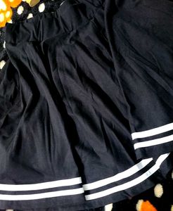Black Skirt with Stripes
