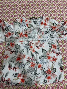 Zara Floral Linen Top