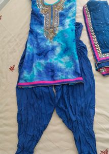 Patiyala Kurta Set With Dupatta