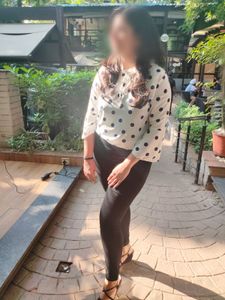 Polka Dot Shirt with Chinese Collar