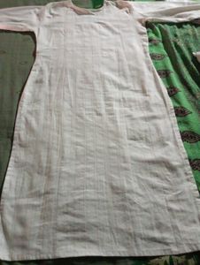 White Golden Kurta Pant Set
