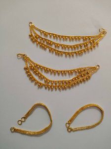 Golden Ear Chain 2set