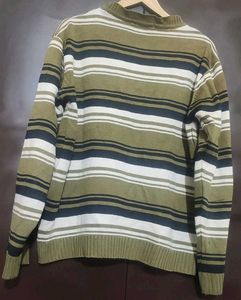 Olive Printed Sweatshirt For 42 Chest