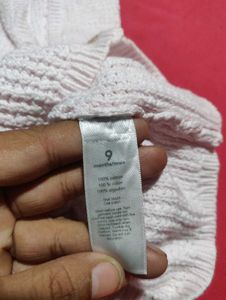 Carter’s Baby Girls Cotton Knit Hoodie – Size 9 Mo