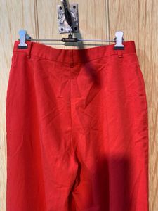 Red Casual  korean Pants