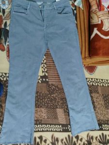 Blue Flared Denim Jeans