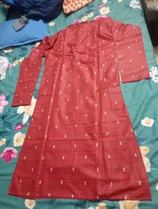 Elegant Men&#39;s Red Kurta - 40