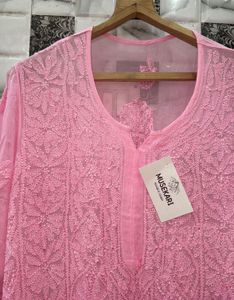 Chikankari resham Silk kurti