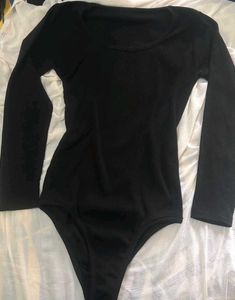 Green And Black Long Sleeve Bodysuit Combo