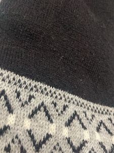 Black Patterned Beanie