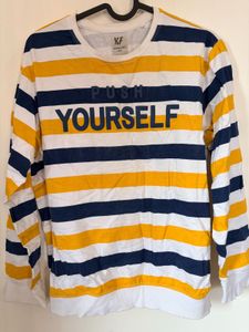 Striped Graphic Long Sleeve Tee