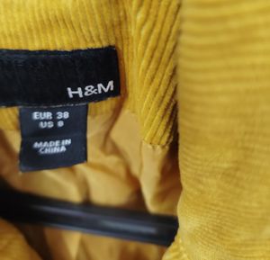 H&amp;M Mustard Corduroy Blazer
