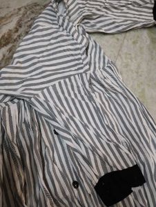 Striped Button-Down Dress