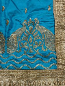 Blue Embroidery Saree 🌀