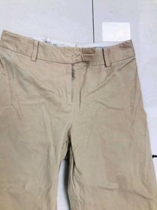 Beige Wide Leg Pants