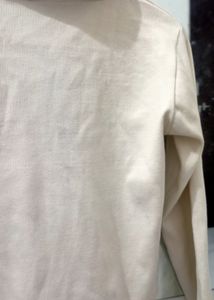 Ribbed Full Sleeves White Top Wore Only Twice