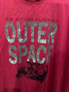 Eound Neck T Shirt Red