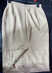 M&amp;S Beige Pencil Skirt