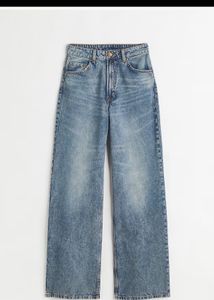 H&M Wide Leg High Waist Denim Jeans