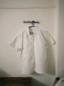 WHITE COTTON TEXTURE SHIRT FROM WESTSIDE